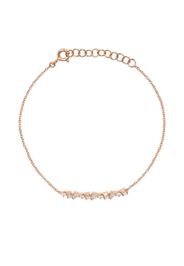 Ef Collection 14kt rose gold diamond bar bracelet - Rosa