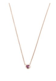 Ef Collection 14kt rose gold Heart sapphire necklace - Rosa