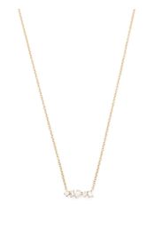 Ef Collection 14kt yellow gold mini diamond bar necklace - Oro