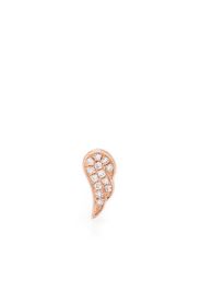 Ef Collection 14kt rose gold Angel Wing diamond stud earring - Rosa