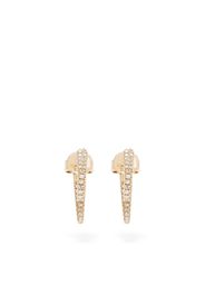 Ef Collection 14kt yellow gold Mini Hook diamond earrings - Oro