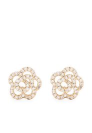 Ef Collection 14kt yellow gold Rose diamond stud earrings - Oro