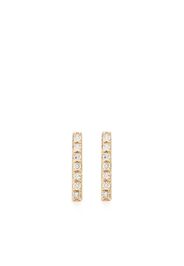 Ef Collection 14kt yellow gold Mini Bar diamond stud earring - Oro