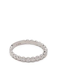 Ef Collection 14kt white gold diamond stack ring - Argento