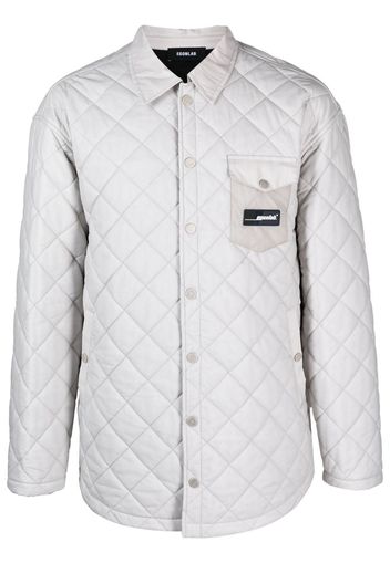 EGONlab. logo-patch quilted jacket - Grigio