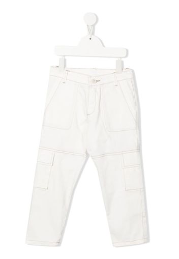 Eleventy Kids mid-rise straight-leg trousers - Bianco