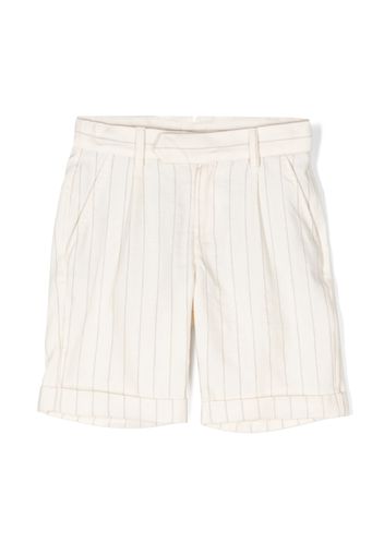 Eleventy Kids striped tailored shorts - Toni neutri