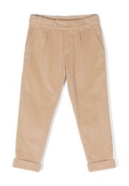 Eleventy Kids turn-up corduroy trousers - Toni neutri