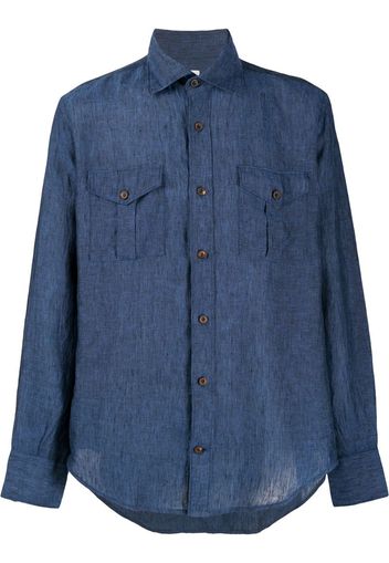 straight-fit linen shirt