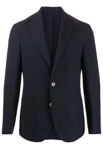 woven single-breasted blazer