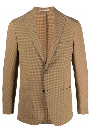 Eleventy check-print single-breasted blazer - Marrone