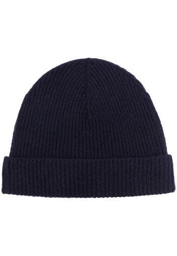 Eleventy turn-up brim ribbed-knit beanie - Blu