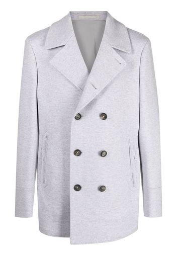 Eleventy double-breasted wool-cashmere coat - Grigio