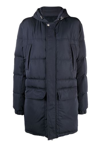 Eleventy padded hooded parka coat - Blu