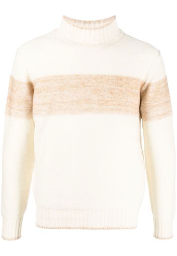 Eleventy ribbed-detail knit jumper - Bianco