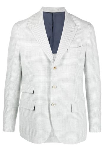 Eleventy Blazer monopetto con motivo pied-de-poule - Verde