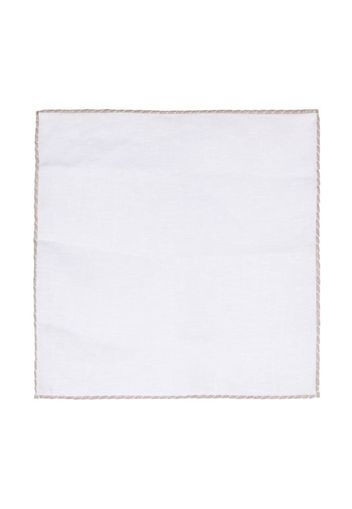 Eleventy embroidered-edge detail scarf - Bianco
