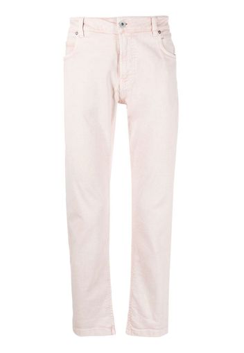 Eleventy Pantaloni crop a vita media - Rosa