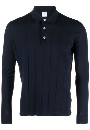 Eleventy ribbed-knit polo shirt - Blu