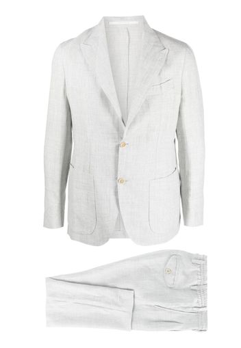 Eleventy single-breasted linen suit - Grigio