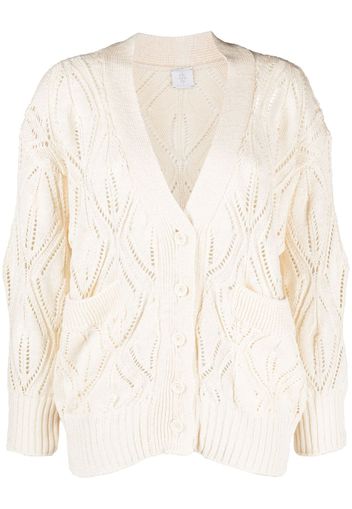 Eleventy pointelle-knit cardigan - Toni neutri