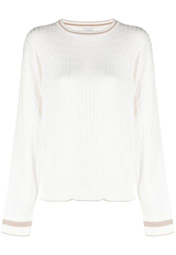 Eleventy cable-knit jumper - Bianco