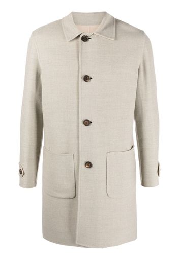 Eleventy spread-collar button-down coat - Toni neutri