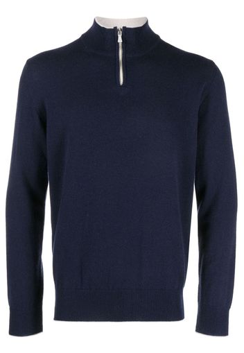 Eleventy zipped cashmere jumper - Blu