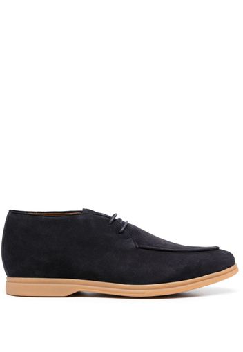 Eleventy Chukka lace-up leather boots - Blu