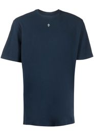 Eleventy logo-embroidered crew neck T-shirt - Blu