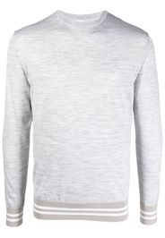 Eleventy striped-trim sweatshirt - Grigio