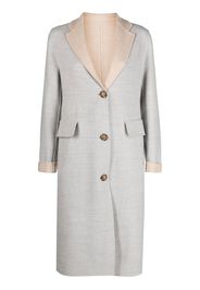 Eleventy two-tone single-breasted wool coat - Grigio