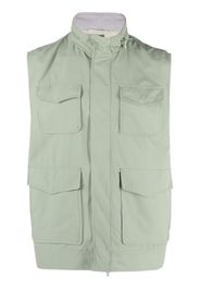 Eleventy high neck vest - Verde