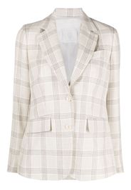 Eleventy check-print single-breasted blazer - Toni neutri