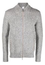 Eleventy Cardigan a coste con zip - Grigio