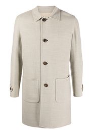 Eleventy spread-collar button-down coat - Toni neutri