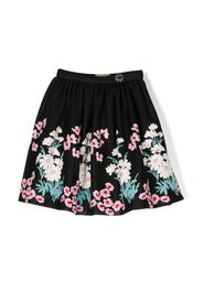 ELIE SAAB JUNIOR embroidered floral skirt - Nero