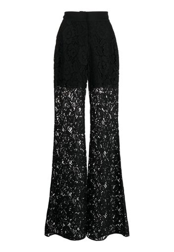 Elie Saab flared lace trousers - Nero