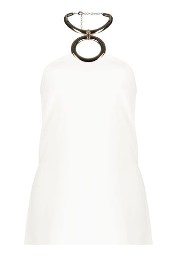 Elie Saab necklace top - Bianco