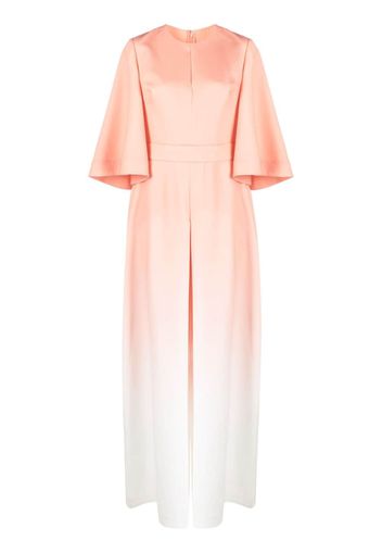 Elie Saab gradient-effect silk jumpsuit - Arancione