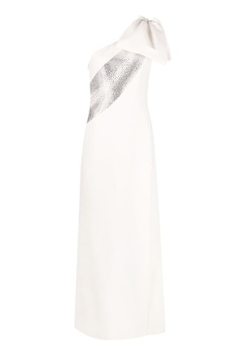 Elie Saab Crystal Wave one-shoulder gown - Toni neutri