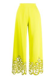 Elie Saab Pantaloni crop con ricamo - Verde