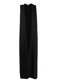 Elie Saab maxi open-front gilet - BLACK