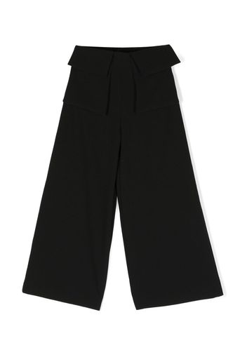 Elisabetta Franchi La Mia Bambina flap-pockets straight-leg trousers - Nero