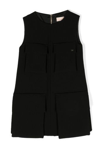 Elisabetta Franchi La Mia Bambina sleeveless cargo-pocket dress - Nero