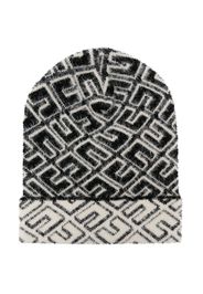 Elisabetta Franchi La Mia Bambina logo intarsia-knit beanie - Nero