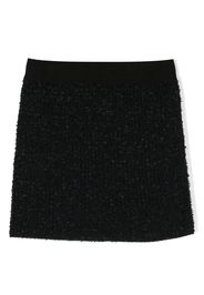 Elisabetta Franchi La Mia Bambina elasticated bouclé miniskirt - Nero