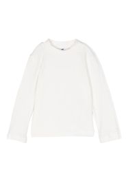 Elisabetta Franchi La Mia Bambina logo-embroidered cotton sweatshirt - Bianco