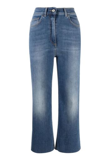 Elisabetta Franchi cropped high-waisted jeans - Blu