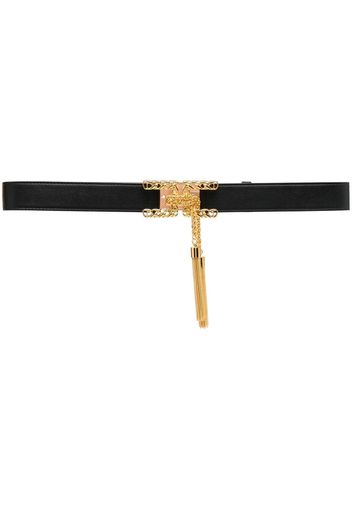 Elisabetta Franchi logo-plaque adjustable belt - Nero